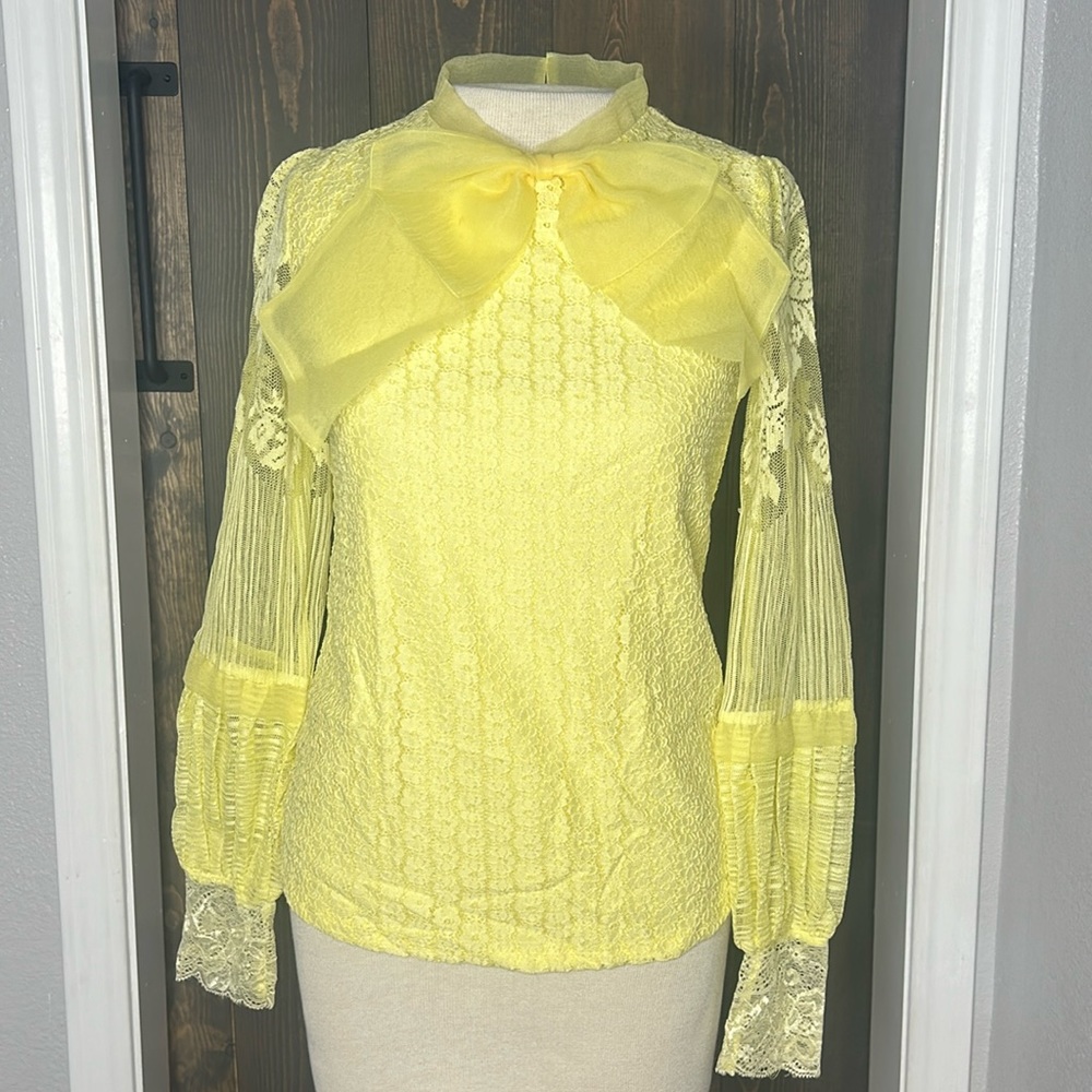 Yellow Lace Blouse